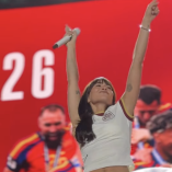 Aitana cantó el himno de la selección en este mundial, 'Superestrella'