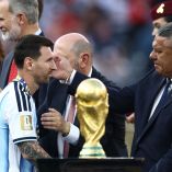 Claudio Tapia, presidente de la Federación Argentina de Futbol (AFA), estuvo en el MetLife Stadium en Nueva York para la final de la Copa del Mundo.