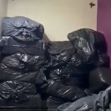 Así las bolsas con mariguana