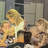 Jimin le regaló su llavero y le dio un beso en la mejilla a una niña invitada al concierto de BTS