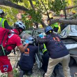 El accidente generó una movilización de cuerpos de emergencia, quienes atendieron a los afectados y realizaron labores para asegurar la zona.