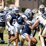 Cowboys y Saints protagonizan una campal en entrenamiento conjunto.