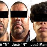 Los imputados fueron identificados como José Yobani Arias Medina, José Manuel Pérez Sánchez y Norman Aurelio Servín Mena.