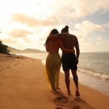 Kim Kardashian y Lewis Hamilton de vacaciones.