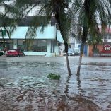 La fuerte lluvia que cayó este lunes en Acapulco provocó inundaciones