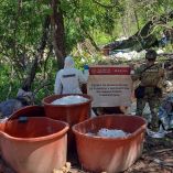 Tras concluir la inspección, los elementos navales procedieron a inutilizar el material localizado