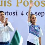 La visita de la Presidenta se desarrolló en el marco de la coordinación entre la Federación y el gobierno de San Luis Potosí para definir proyectos de infraestructura y servicios públicos para la entidad.