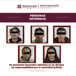 Tres hombres y dos mujeres fueron puestos a disposición del Ministerio Público para definir su situación legal.