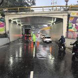 La calzada de Ignacio Zaragoza también se vio afectada por graves inundaciones y encharcamientos