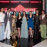 Elenco durante la presentación a prensa de la serie de nueva serie de la plataforma ViX “Timbiriche”, producción de Televisa Univision.