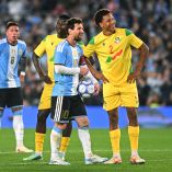 Lionel Messi en partido amistoso entre Argentina y Benin