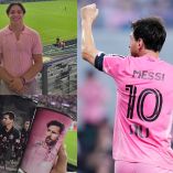 Lionel Messi anota doblete en la MLS ante la mirada de Osmar Olvera.
