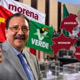 Reginaldo Sandoval, coordinador del PT en la Cámara de Diputados, en una composición editorial sobre las diferencias con Morena por las candidaturas a las gubernaturas de 2027.