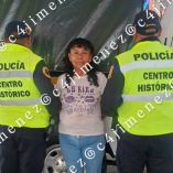 Los hechos se dieron en el Centro Histórico donde policías capitalinos la detuvieron.