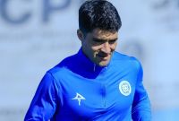 Nicolás Ibañez, durante el entrenamiento de Cruz Azul.