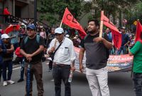 Protesta CNTE en CDMX por Ayotzinapa y Mundial 2026