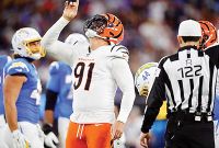 Trey Hendrickson, ala defensiva de los Bengal de la NFL.