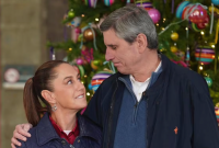 La presidenta Claudia Sheinbaum difundió un mensaje navideño acompañado de su esposo Jesús María Tarriba.