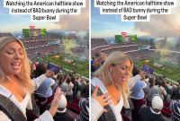 Influencer Amanda Vance se negó a ver el show de Bad Bunny en el estadio y las redes reaccionaron