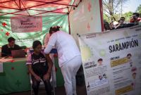 Vacunación contra el sarampión en CDMX.