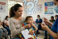 El sistema inmune de los bebés resiste la vacuna triple viral.