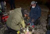 Revisiones en vías del Metro.
