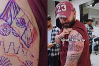 Aficionado de Irak no se rajó: se tatuó el Cerro de la Silla y la bandera de México