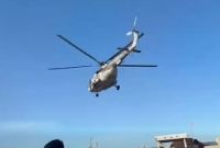 Helicóptero tipo MI-17 de la Secretaría de Marina.
