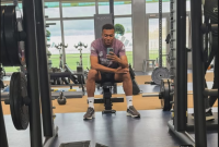 Kylian Mbappé entrenó este lunes en las instalaciones del Real Madrid.