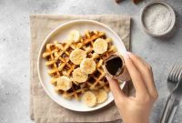Receta de waffles de avena ligeros