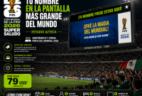 Por 1,500 pesos puedes poner tu nombre en la pantalla de los estadios.