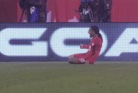 Jayden Nelson, con Canadá, celebra un gol ante Uzbekistan, el pasado 1 de junio.