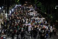 La marcha se detuvo y no pudo avanzar más allá de la intersección de la calzada de Tlalpan y el Viaducto