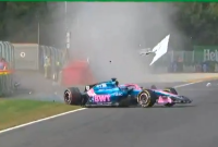 Así terminó el coche de Pierre Gasly luego de su choque en Bélgica.