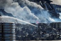 Incendio en Kiev tras ataque de Rusia con drones.