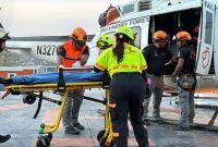 Protección Civil de Nuevo León rescató en helicóptero a un hombre que cayó con su RZR a un barranco de 400 metros en Santiago; sufrió trauma de cráneo.