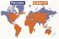 La proyección de Mercator, creada en el siglo XVI, distorsiona el tamaño real de los continentes.