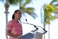 Claudia Sheinbaum informó que hay 486 mil 167 beneficiarios en Quintana Roo.