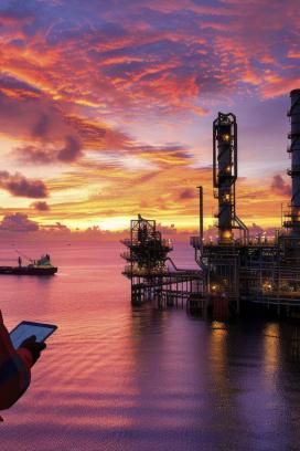 Un trabajador petrolero