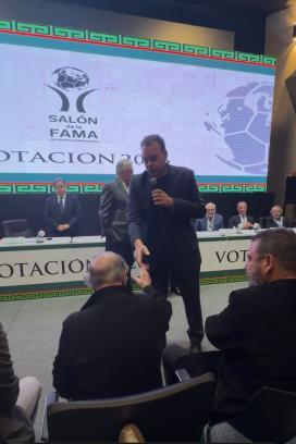 David Faitelson y José Ramón Fernández en la votación del Salón de la Fama 2026 en Pachuca.