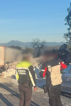 Volcadura en  México-Puebla