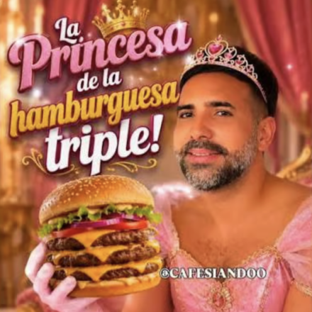 Hamburguesa triple, el nuevo meme en redes.