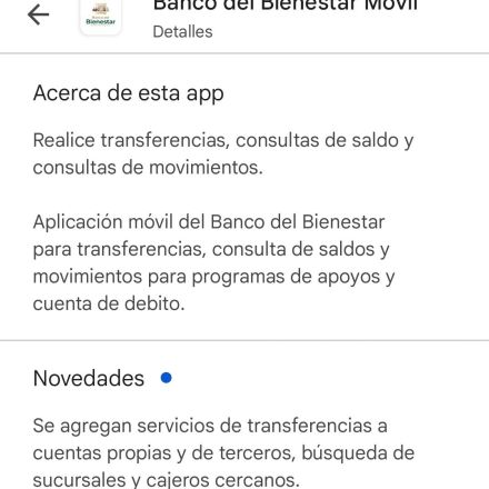 Transferencias desde app del Banco del Bienestar.