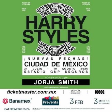 Ocesa recomienda llevar una botella reutilizable para los conciertos de Harry Styles.