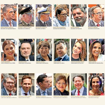 Algunos de los políticos y gobernadores asistieron al 2º informe de Shienbaum.