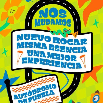 Anuncio de Tecate Comuna sobre el cambio de sede al Autódromo de Puebla para su edición 2026.