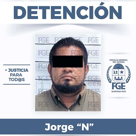 Jorge N, detenido por extorsión en Puerto Aventuras.