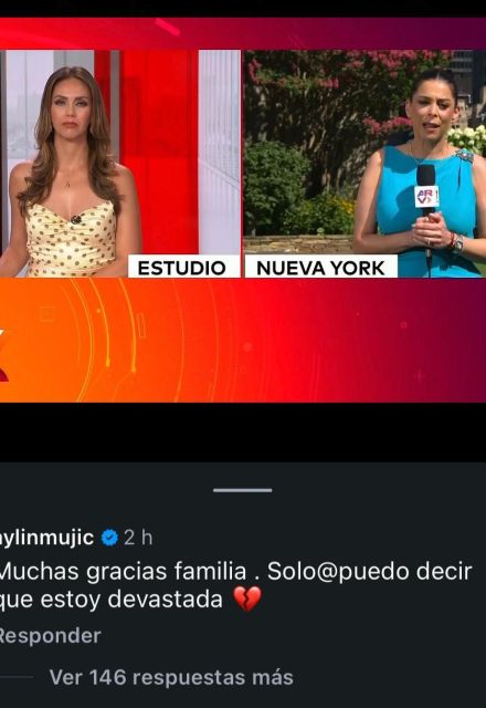 Aylín Mujica reacción a post de Instagram