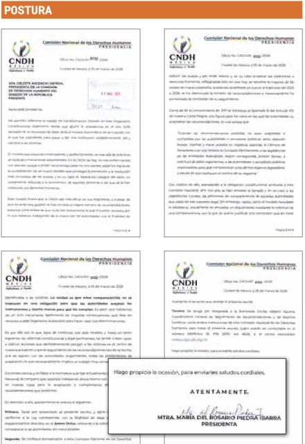 Rosario Piedra solicita al Senado dejar sin efectos diversas solicitudes decomparecencia de funcionarios, argumentando que estos llamados son actosmeramente testimoniales que no garantizan resultados para las víctimas.
