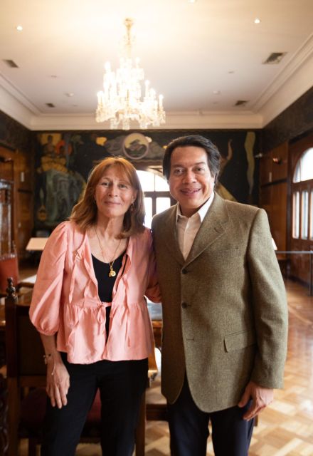 Tatiana Clouthier y Mario Delgado.